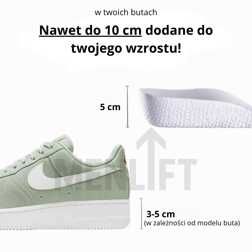 MENLIFT Ortopedyczne Wkładki Podwyższające